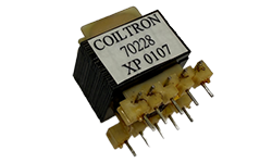 Coiltron 70228 XP 0107 high-frequency transformer with PCB mounting pins